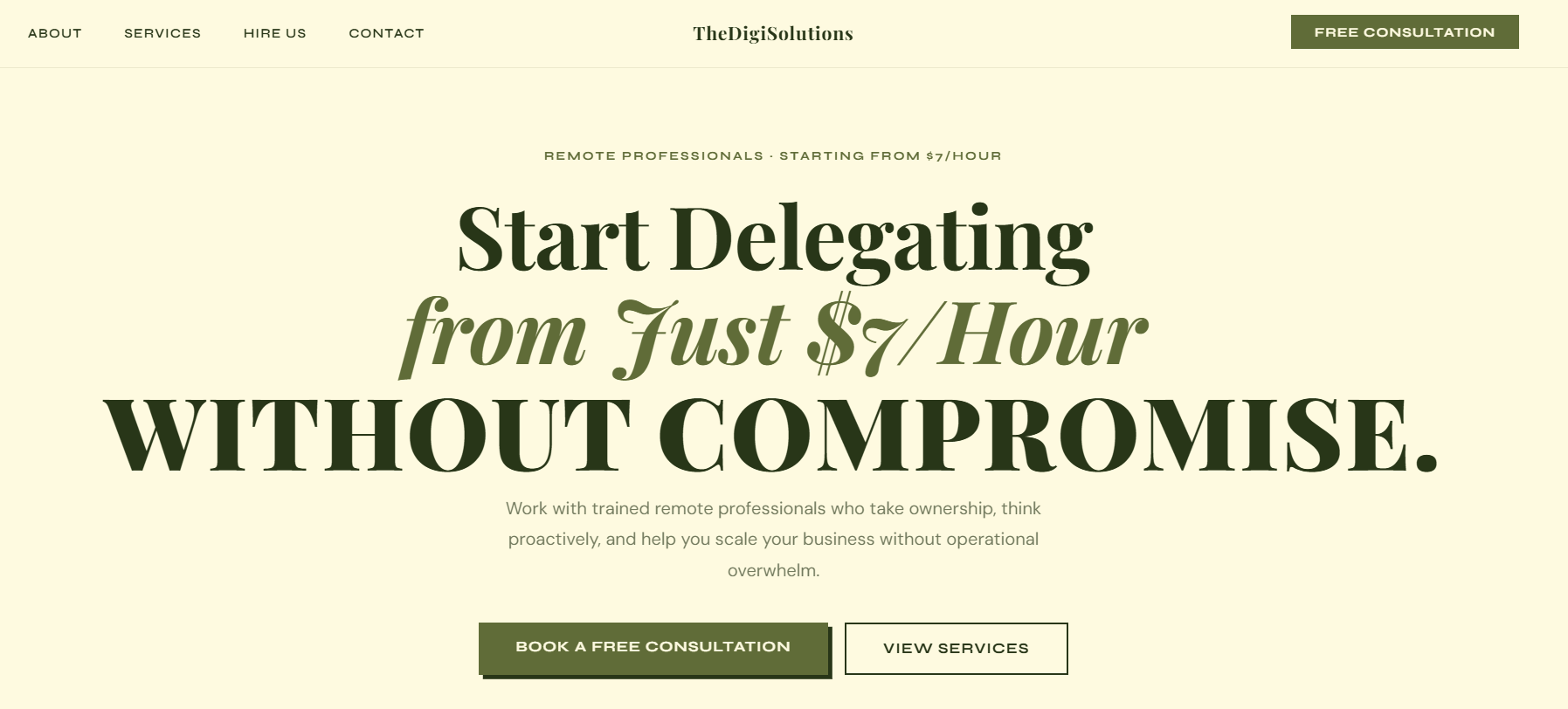 The DG Solution — homepage hero